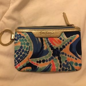 starfish print lilly pulitzer id card holder
